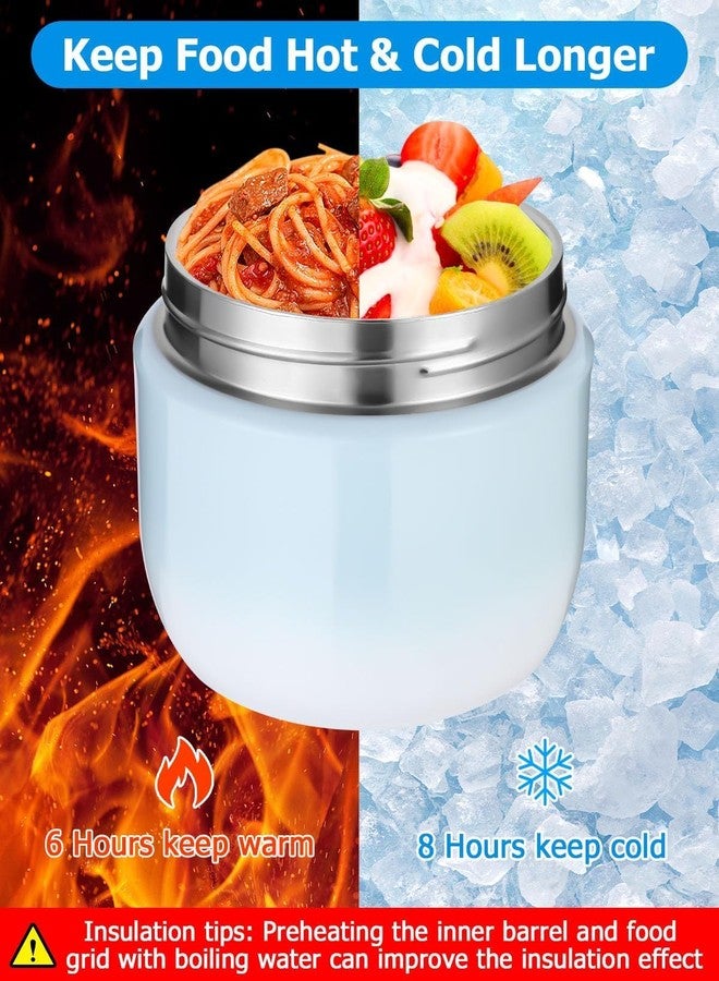 EVVIX Large Capacity Stainless Steel Lunch Jar 1200ml - Hot & Cold Thermal Food Container with Compartments, Portable Insulated Tiffin Box for Kids, Adults, Office, Camping & Outdoor Meals (Sky) - Image 4